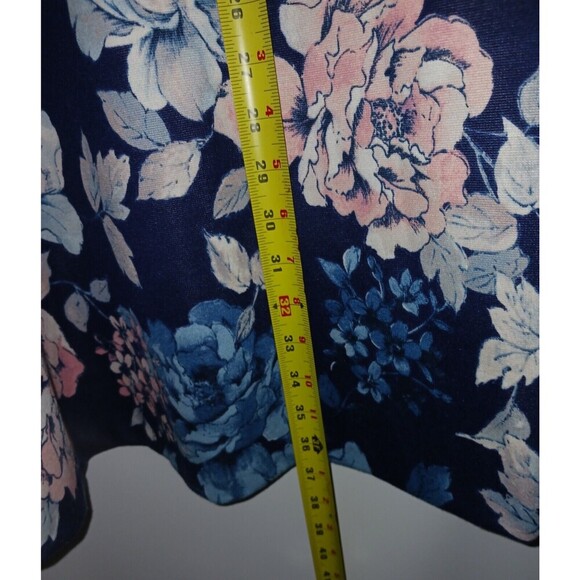 Eliza J Dress Women's 16w Navy Blue Floral Multi Color Plus‎ Size Short Sleeve - Picture 11 of 11